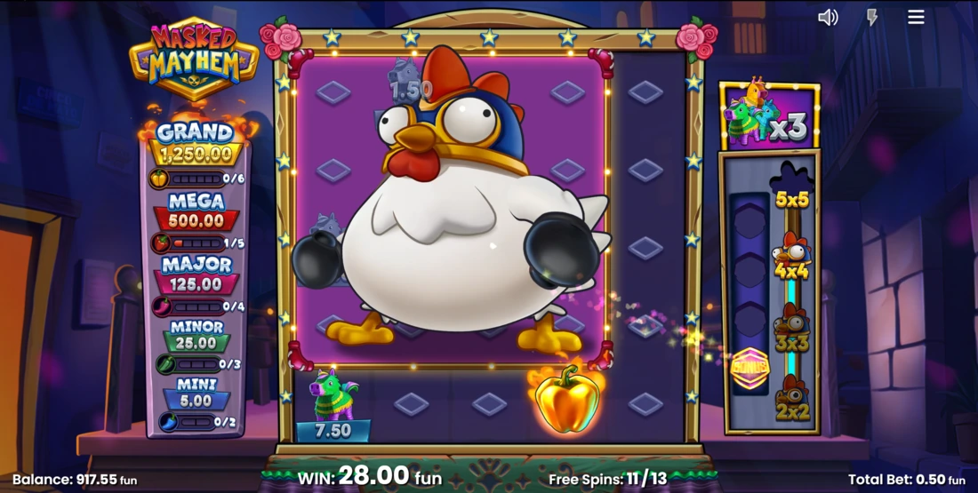 Masked Mayhem Free Spins